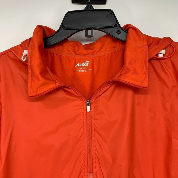 Avia Jacket Orange Pullover Hooded 1/4 Zip Windbreaker Long Sleeve - Picture 5 of 12